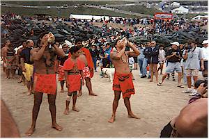 Hawaiian ceremony at the Biarritz Surf festivcal