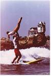 Tandem surfing at the Biarritz Surf Festival