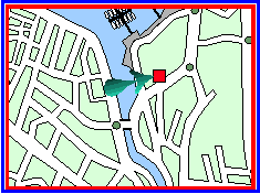 Capbreton Map with the Bowling du Port situation.