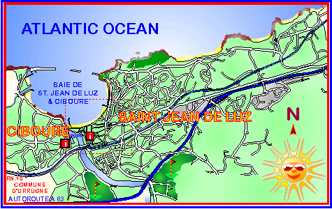 Map of St Jean de Luz